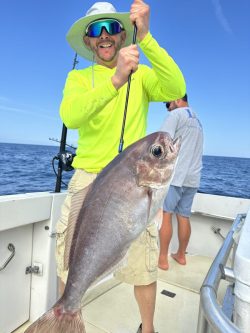 man in a yellow shirt holding Barrelfish